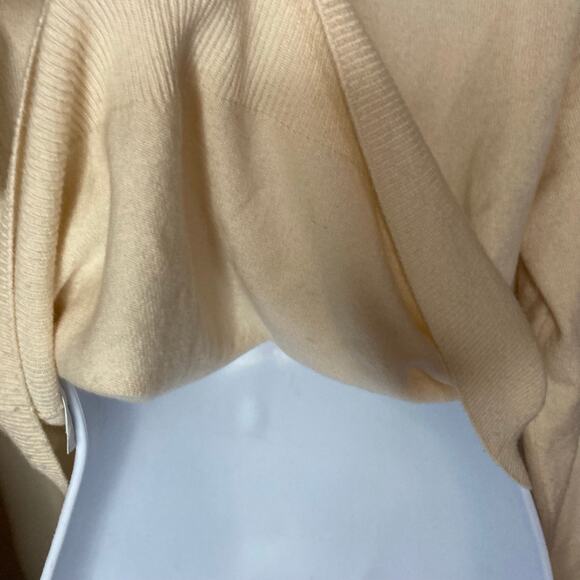 Sandro Women's Bridget Knit V-Neck Sweater In Ivory Wool Cashmere Size 1 / Small - Picture 10 of 16